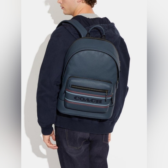 Coach West Backpack w/ Coach Stripe CG995 *NWT* - Picture 2 of 10